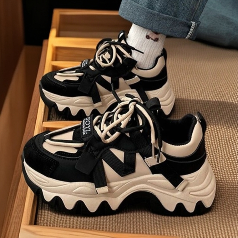 Women Sneakers Spring and Autumn New Fashion Versatile Sports Shoes Internet Celebrity Platform Fried Street Dad Shoes