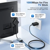 Camluxy 1000Mbps Network Card Type C Micro USB Ethernet Adapter for Chromecast 4K Google TV Smartphones Tablets Android Device - Image 4