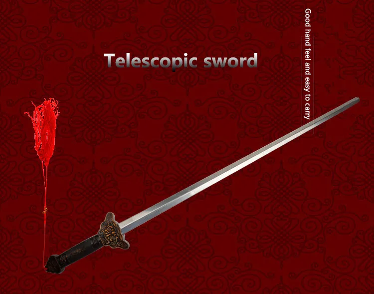 Description Picture 2 of itemStainless Steel Telescopic Sword Fitness Tai Chi Sword Folding Morning Exercise Martial Arts Performance Sword Magic Performance