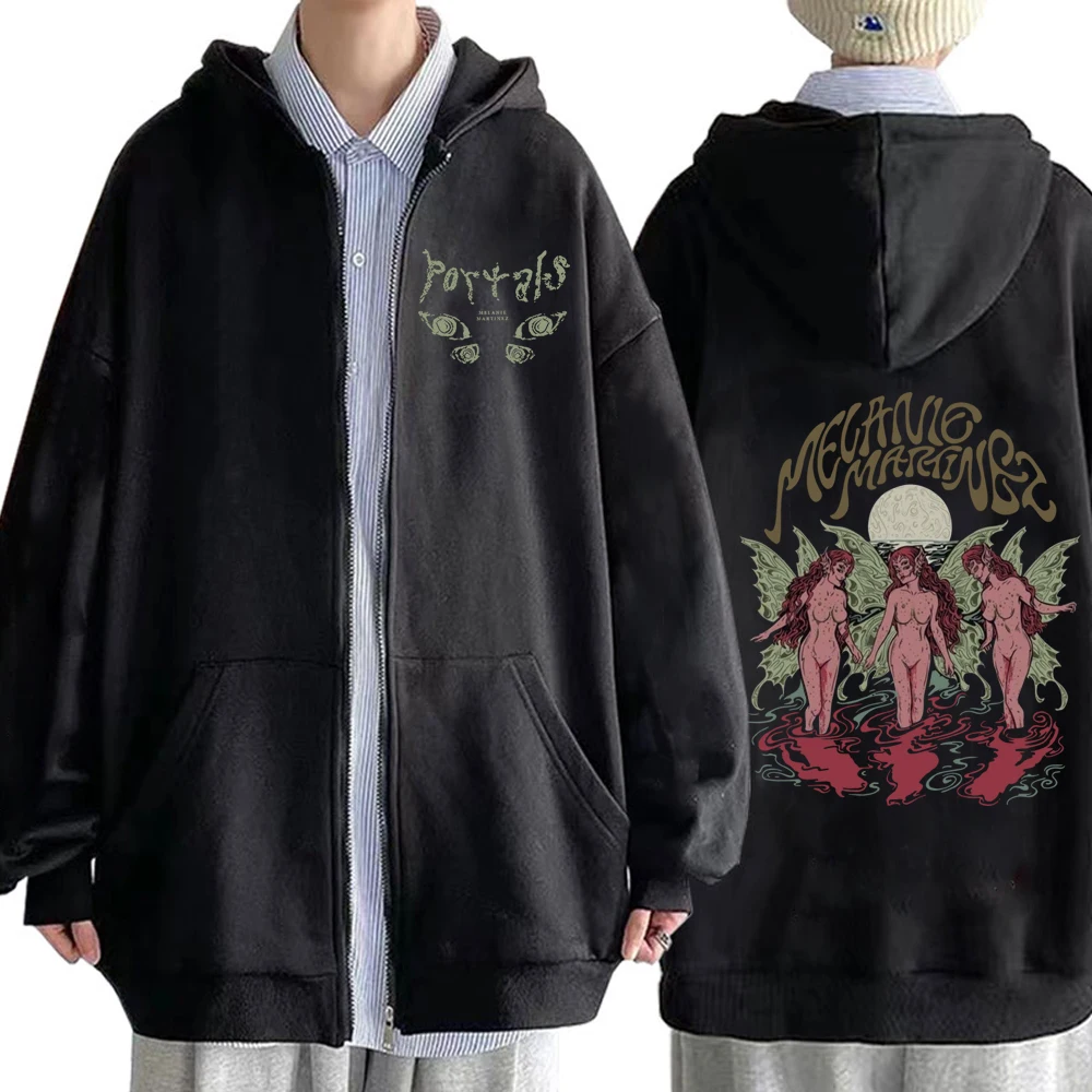 

Hot Harajuku Melanie Martinez Portals Print Zipper Coat Hoodie Men Women Spring Autumn Sweatshirt