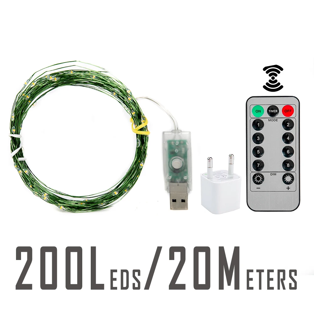ตัวเลือกสินค้า สายไฟ LED ยาว 200 เมตร กันน้ำ พร้อมรีโมท ตกแต่งได้ทุกสถานที่