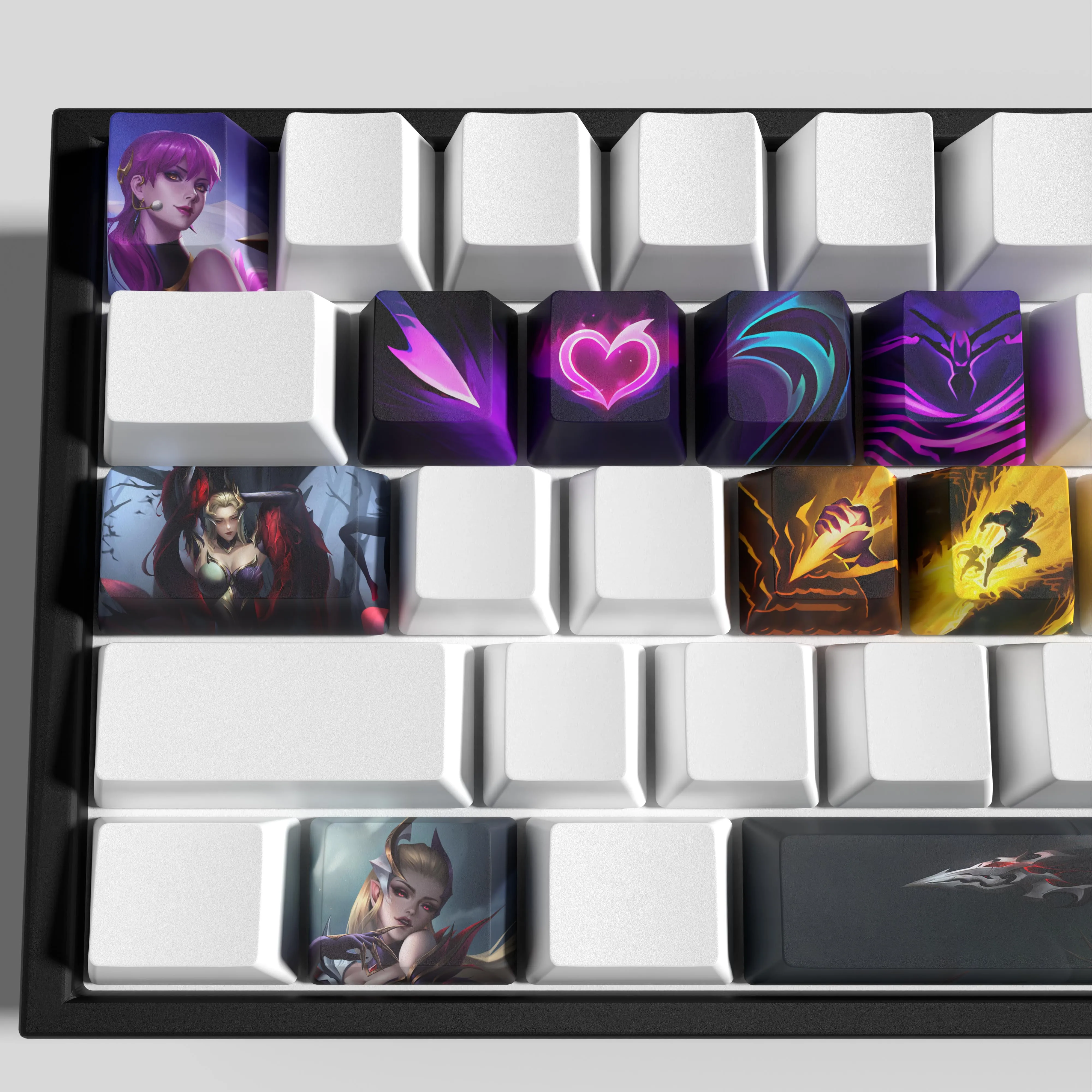 League of Legends Evelynn Jogo Keycaps Perfil Oem Pbt Dye Sub 12 Chaves - Imagem 4