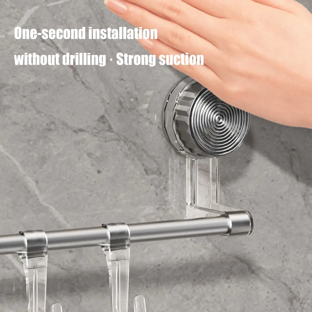 Description Picture 3 of itemsuction cup wall mounted towel rack bathroom horizontal bar towel Rack Toilet Vacuum Suction Cup Towel Bar Bathroom Accessories