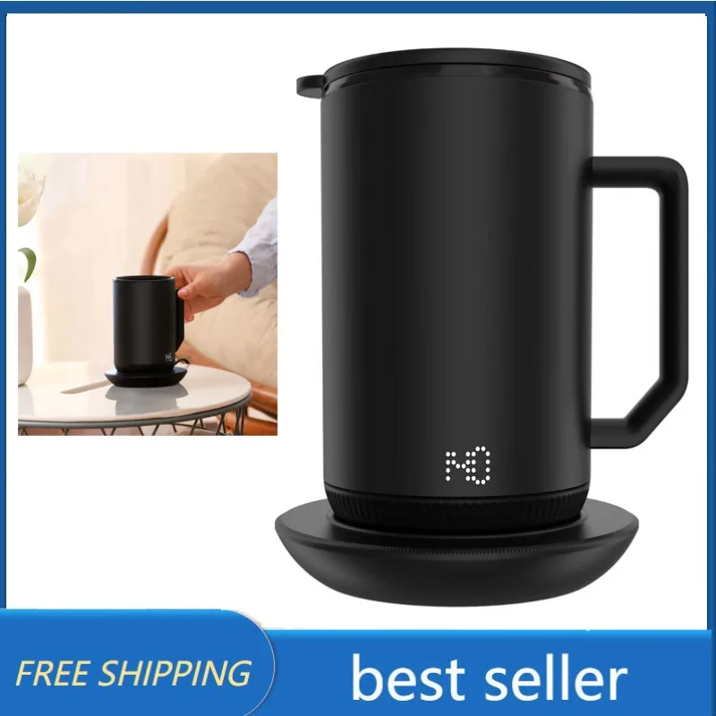 

ionMug & Charging Coaster Kitchen & Dining 3.5" x 3.5" x 5" 12oz. Stainless Steel Self Heating Coffee Mug with Lid, New