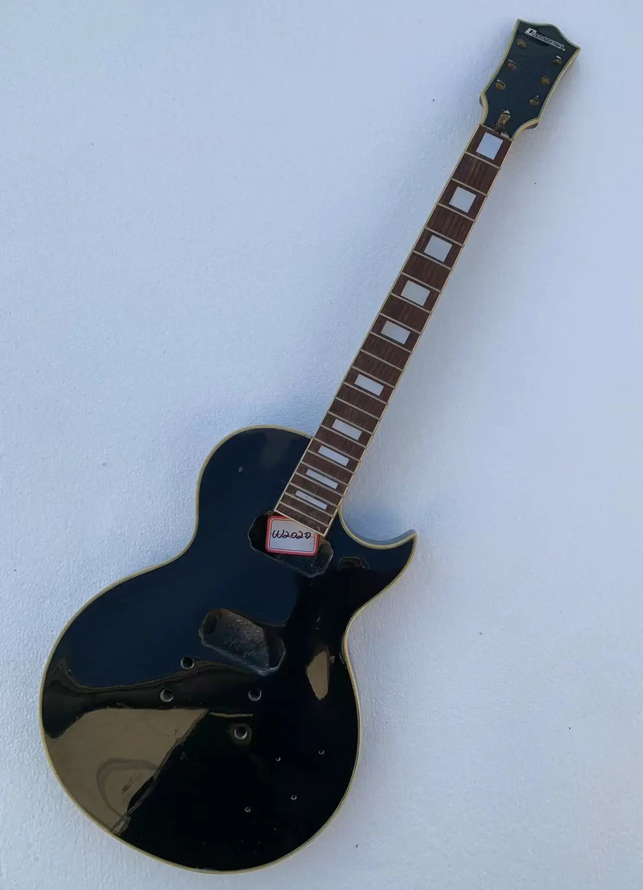 

DIY 6 Strings Electric Guitar Part Guitarra Glossy Black Finished without Hardwares in Stock Discount Free Shipping W2020