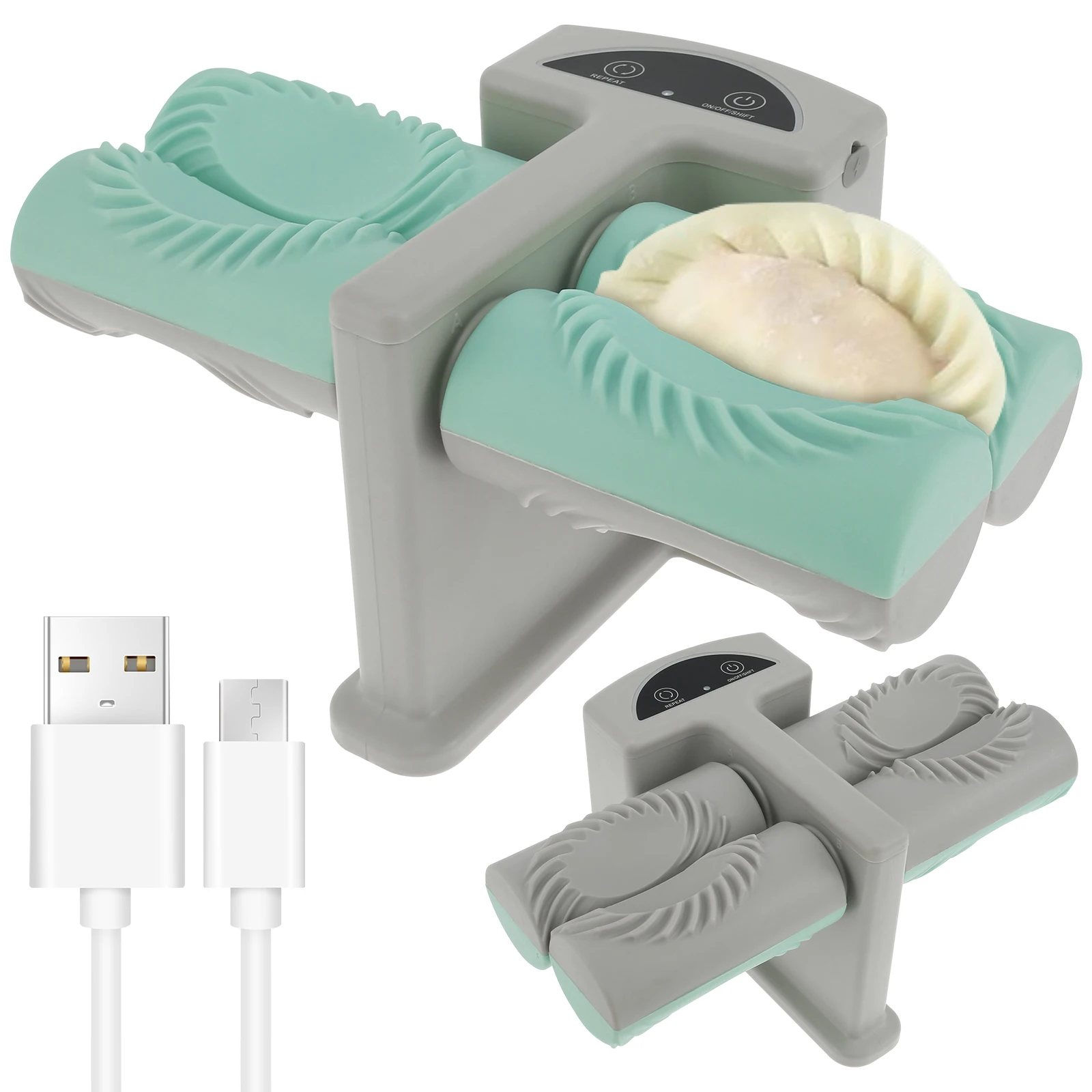 

Электрический прибор для вареников, 1300 мАч, перезаряжаемый прибор для вареников, двойная головка, два размера, регулируемый