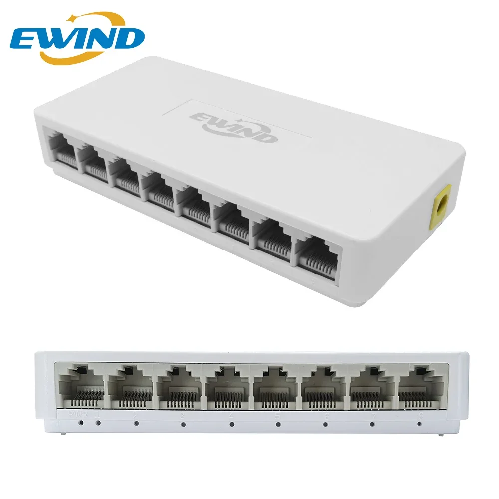 EWIND 10/100/1000Mbps Ethernet Switch 5/8 Ports Desktop Gigabit Network Switch Adapter Fast RJ45 Ethernet Auto MDI/MDIX network switch ethernet network