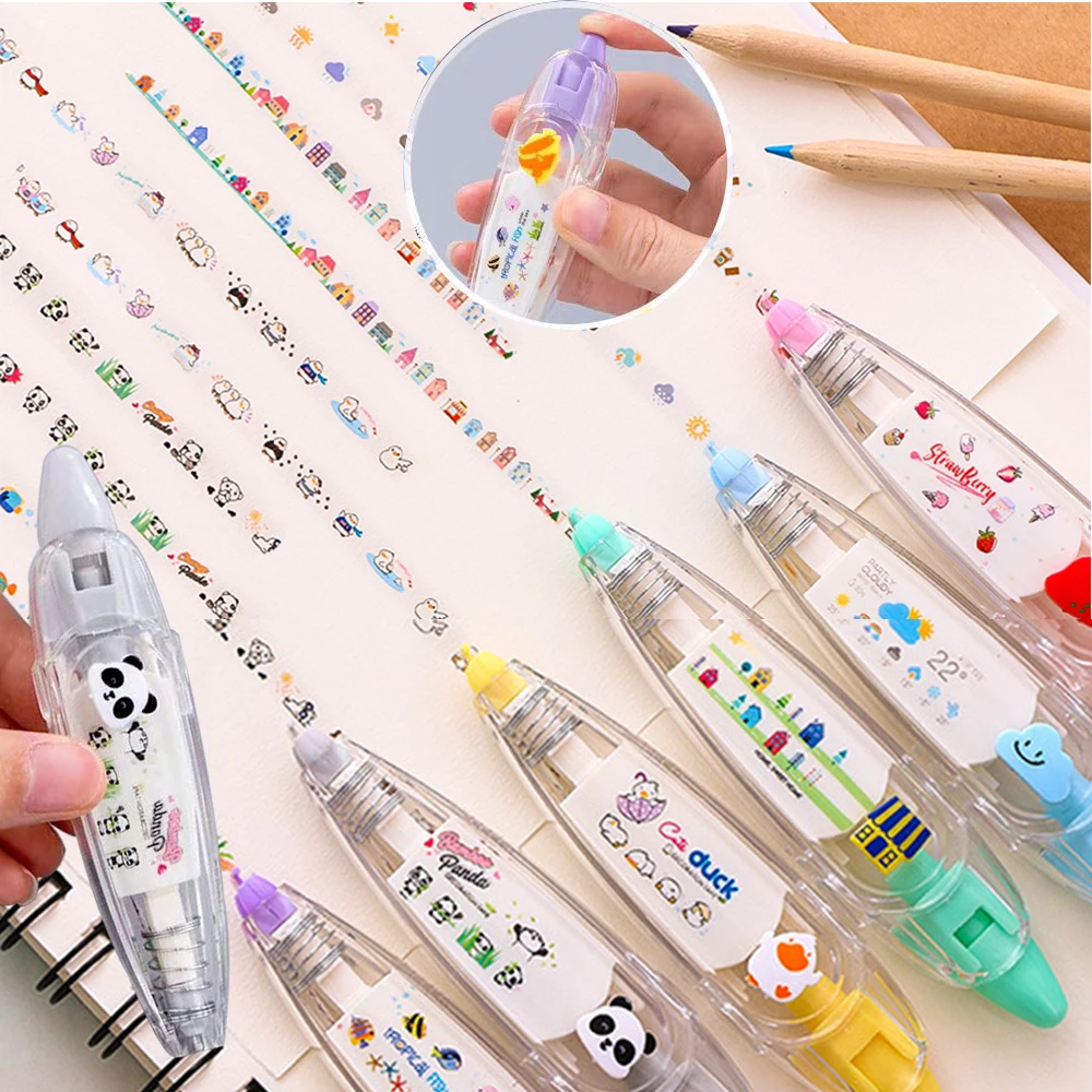 

Lovely Press Animal Correction Tape Kawaii Scrapbooking Decoration Stickers Calendar Marker School Stationery Office Supplies