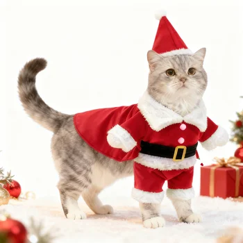 Christmas Pet Santa Costume 1