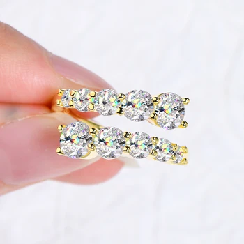 GRA Certified Moissanite Rings for Women Adjustable S925 Sterling Silver Sparkling Wedding Band Jewelry Gifts anillos 3