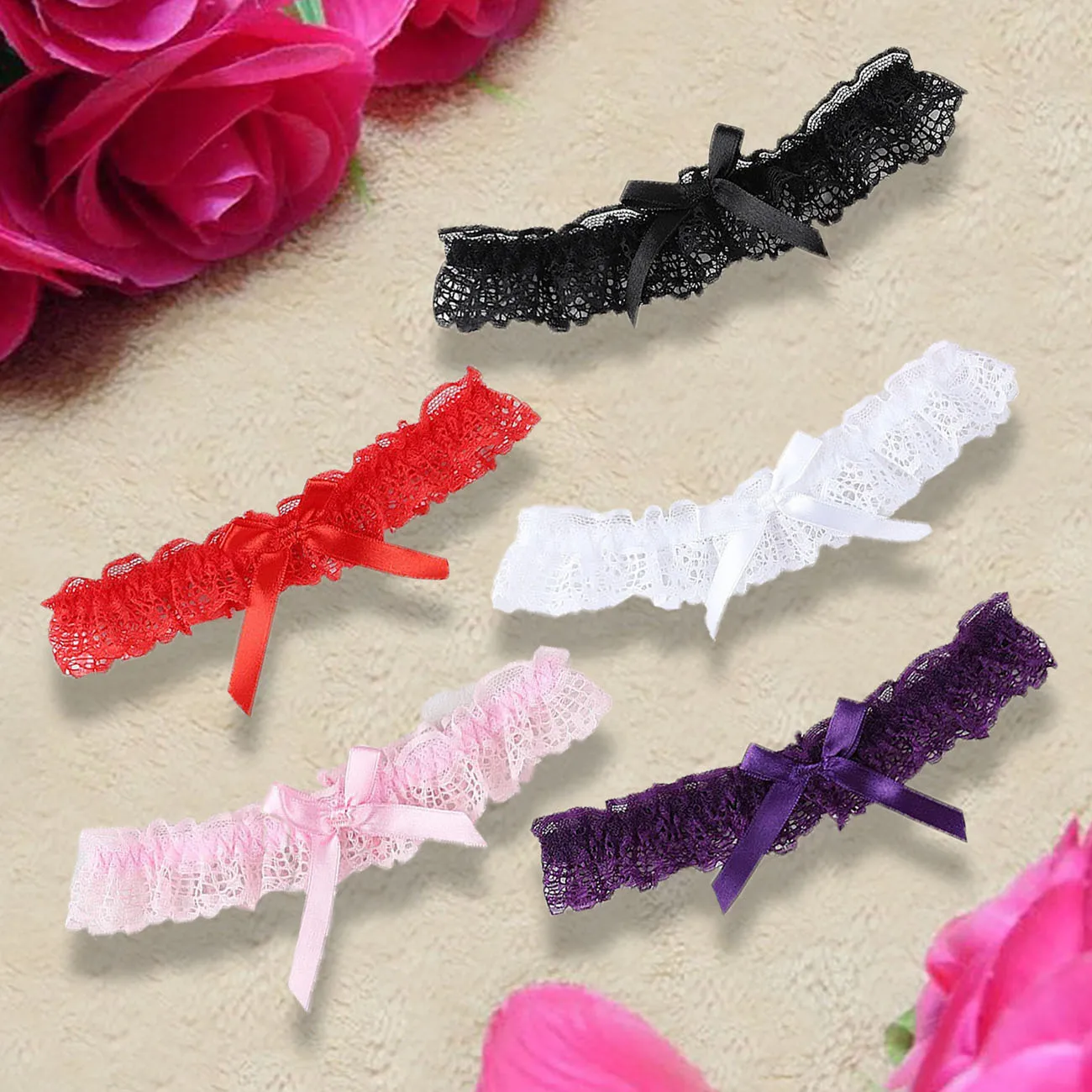 Garter Belt Elastic Garters Leg Garter Fashion Bow Lace Wedding Garter Toss Garter Wedding Belt Bridal Lingerie Accessories