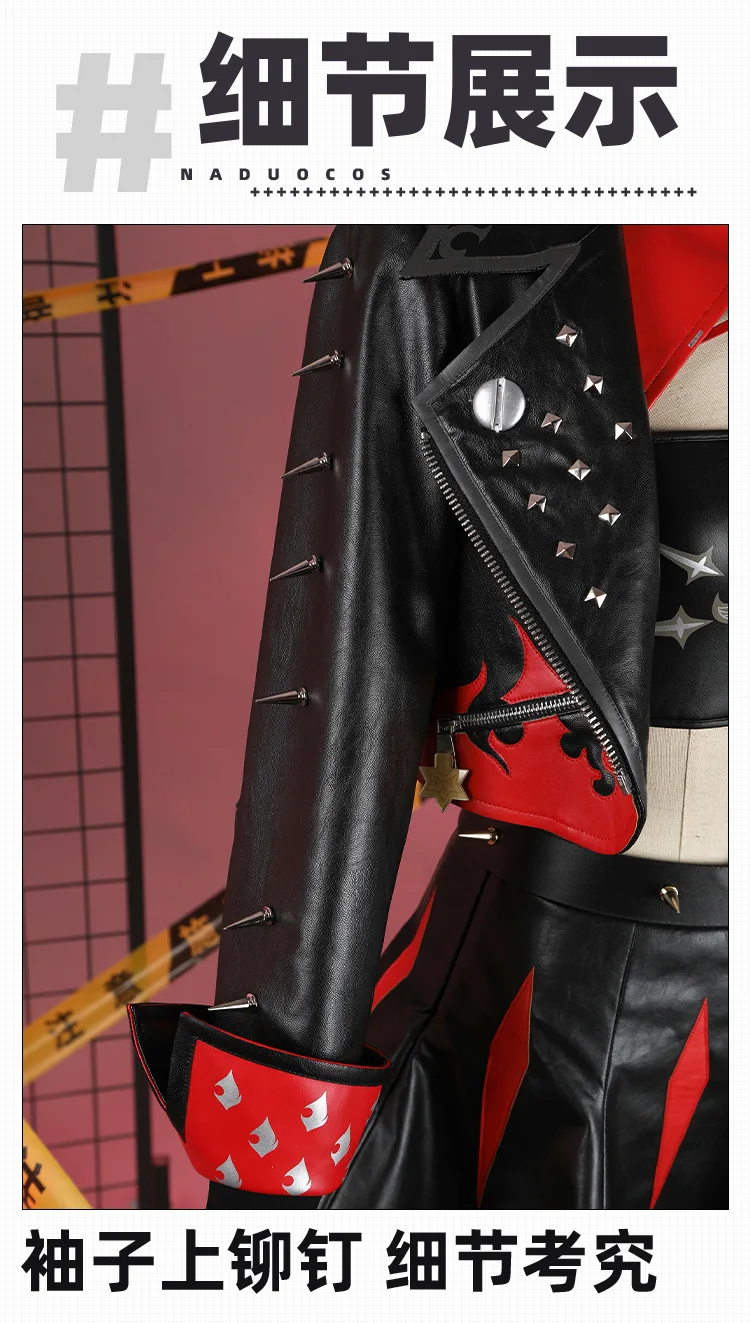 Zenless Zone Zero: Burnice Whita | Black Uniform Cosplay Costume Set 31 Zenless Zone Zero Burnice White Sons of Calydon Punk Uniform Cosplay Costume