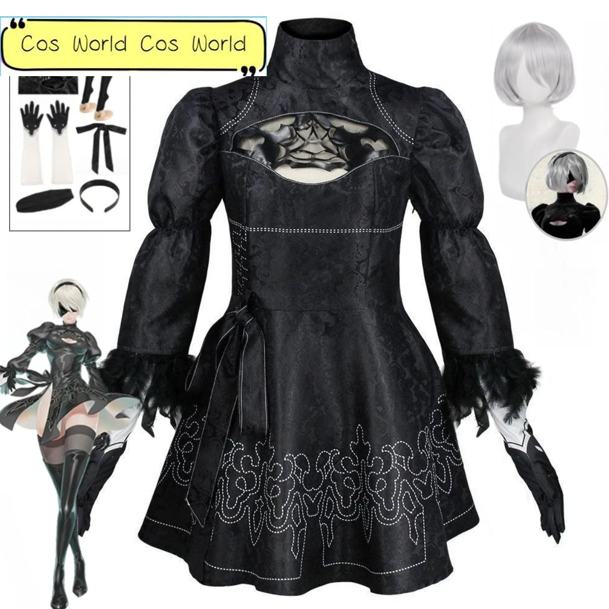 

Nier Automata 2B Cosplay Costume Women Sexy Costume Game Set Female Role Playing Costume Girl Halloween Party Fancy Dress