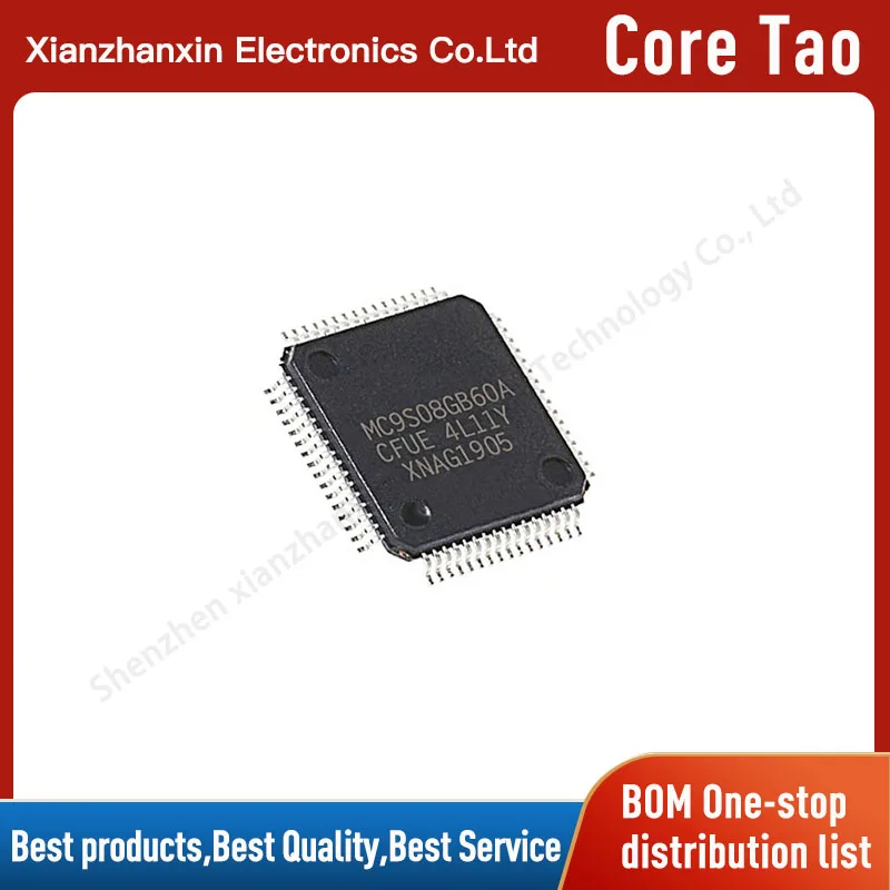 

1~5pcs/lot MC9S08GB60ACFUE MC9S08GB60A QFP64 Embedded microcontroller to control chip, new and original