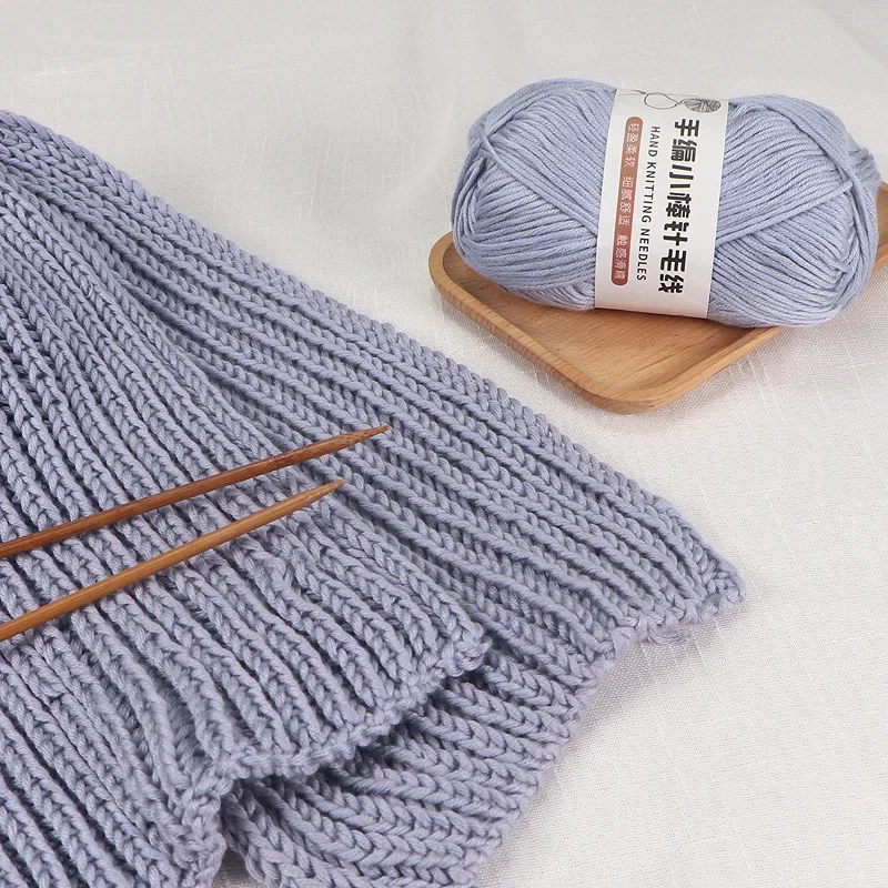 100g/ball Hand Knitted DIY Milk Cotton Yarn Medium Thick Wool Thread Soft Feel Hat Scarf Material Crochet Thread Handmade Gifts 4