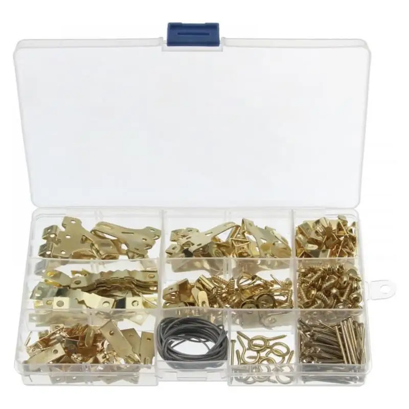 

Picture Hooks 282pcs Heavy Duty Picture Hangers Frame Hanging Hardware With Hooks Wire Nails D Ring Sawtooth And Screw Eyes For