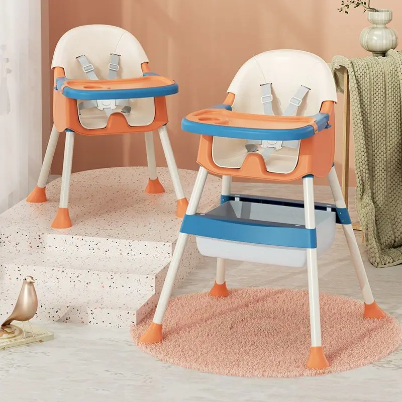 0-6years crianças highchair alimentação cadeira de jantar mesas padrão geométrico multi-função altura-ajustar cadeira de jantar do bebê portátil