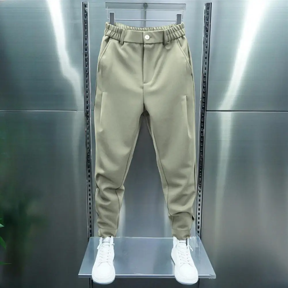 

Men Casual Pants Men's Casual Tennis Sports Style Pants with Elastic Waist Luxury Brand Golf Clothing for Autumn/winter Pleated
