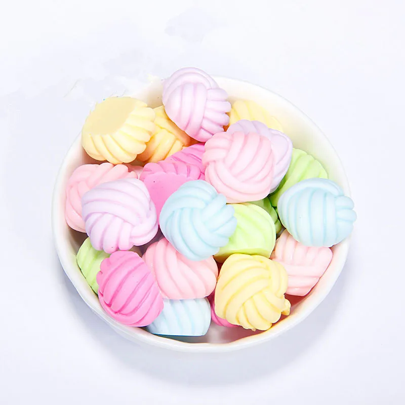

10pcS Simulation Coil Resin DIY Ear Stud Shoes Hat Barrette Mobile Phone Case Decoration Cream Glue Clothes Flat Back Patch