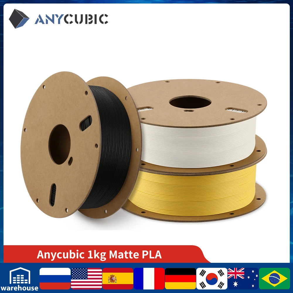 Nuovo Anycubic Matte Pla Filament Materiali Di Stampa 3D Superficie Opaca Facile Rimozione Del Supporto Biodegradabile Per Stampante 3D Fdm