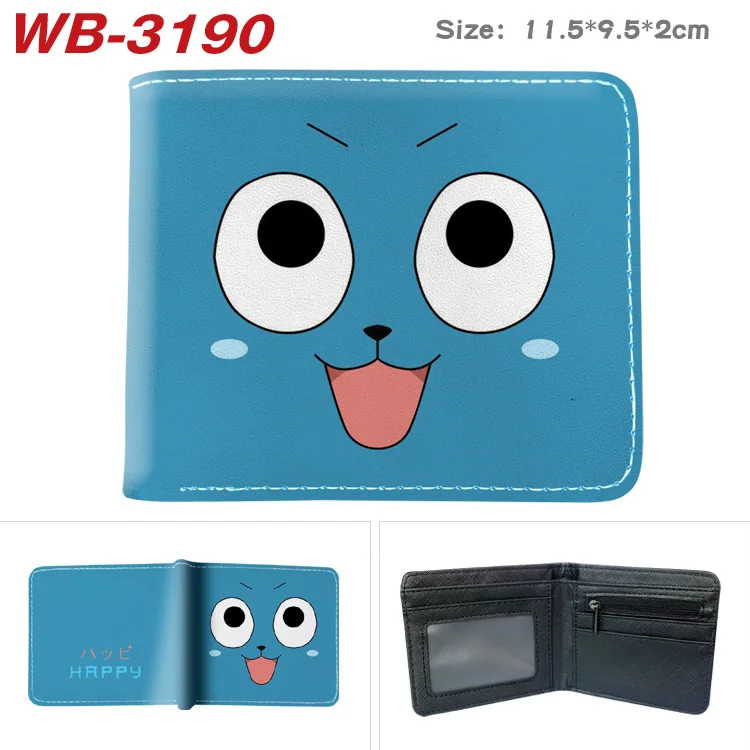 

Fairy Tail Animation Derivative Zipper PU Leather Wallet Cartoon Billfold Portable Coin Purse Card Holder Male or Female