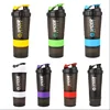3 Layer Shaker Bottle Protein Mixing Shake Cup Sports Fitness Water Cup 550ml Scaled Plastic Water Bottles with Medicine Box