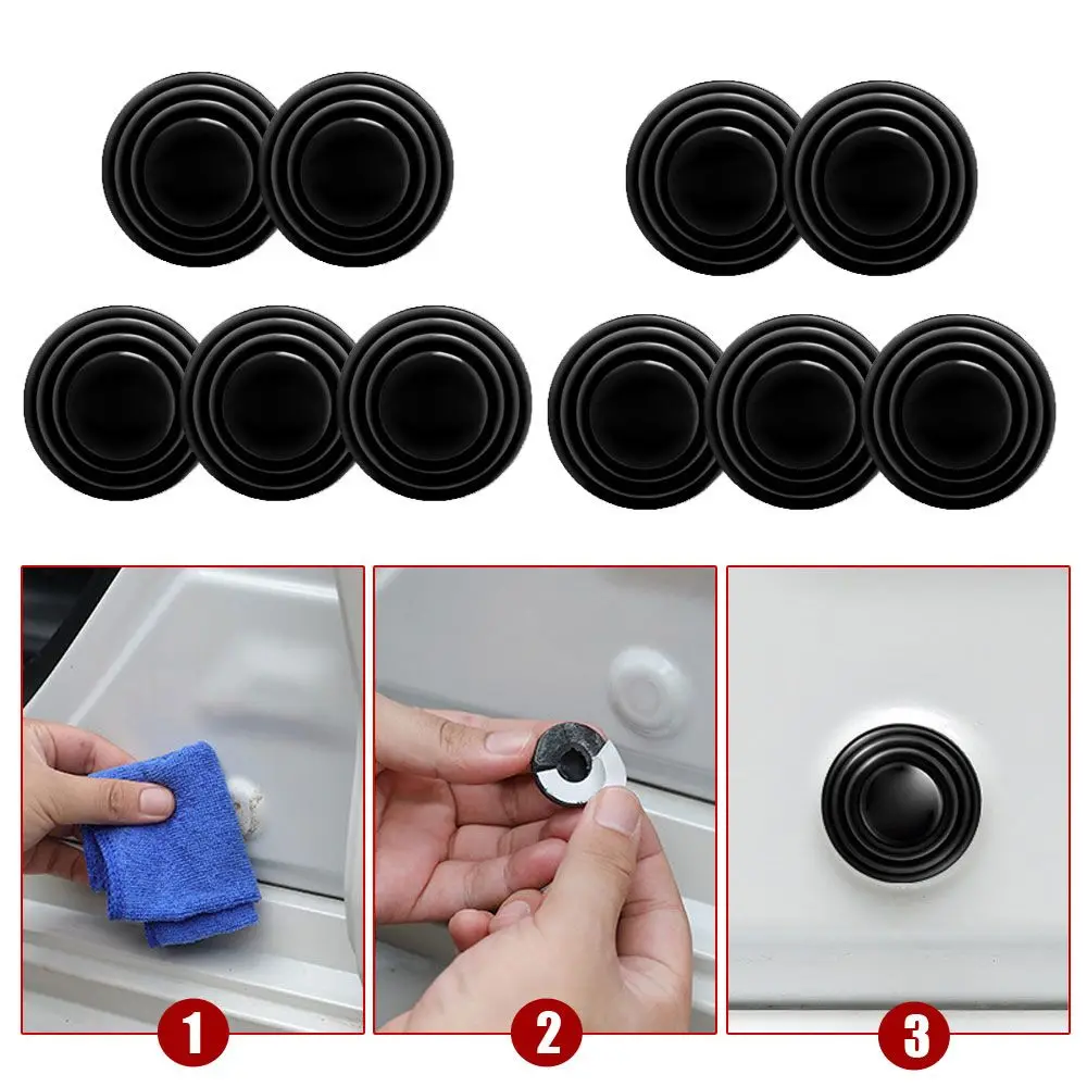 

10PCS Car Door Bumper Protector Stickers Universal Shock Absorbing Gaskets Bumper Protector for Most Cars Trucks SUVs