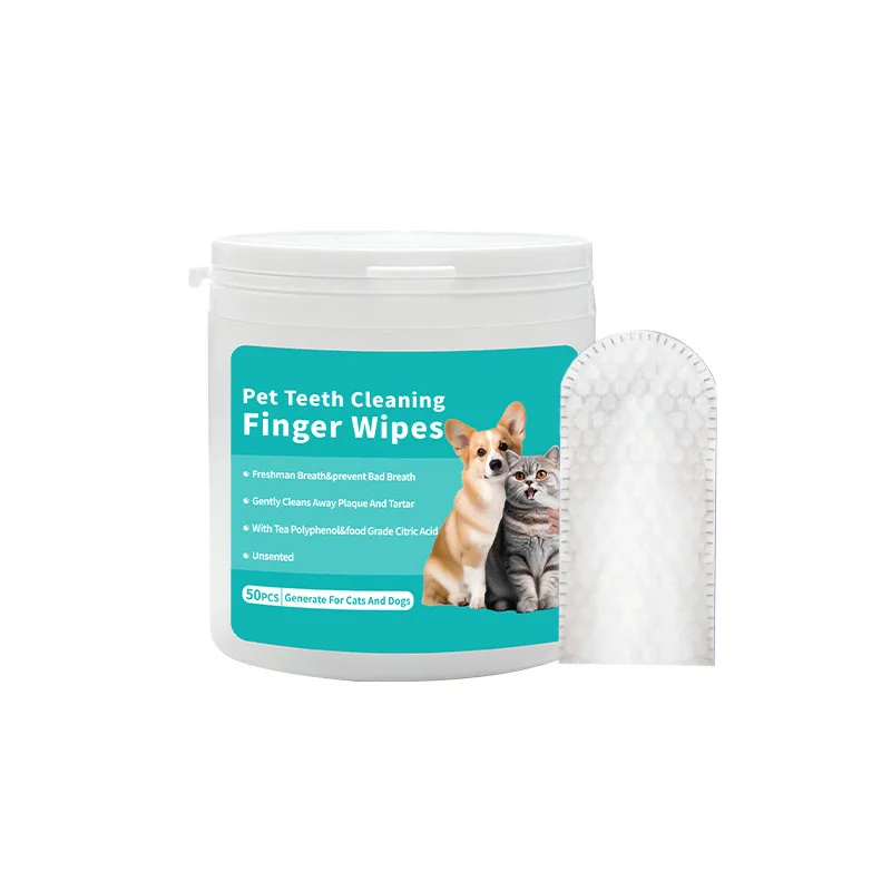 Description Picture 6 of item50pcs/can Pet Ear Cleaning Wipes Disposable Ear Care Finger Cover Convenient And Dirty Hand Ear Mite Ear Mite And Dogs Cleaning