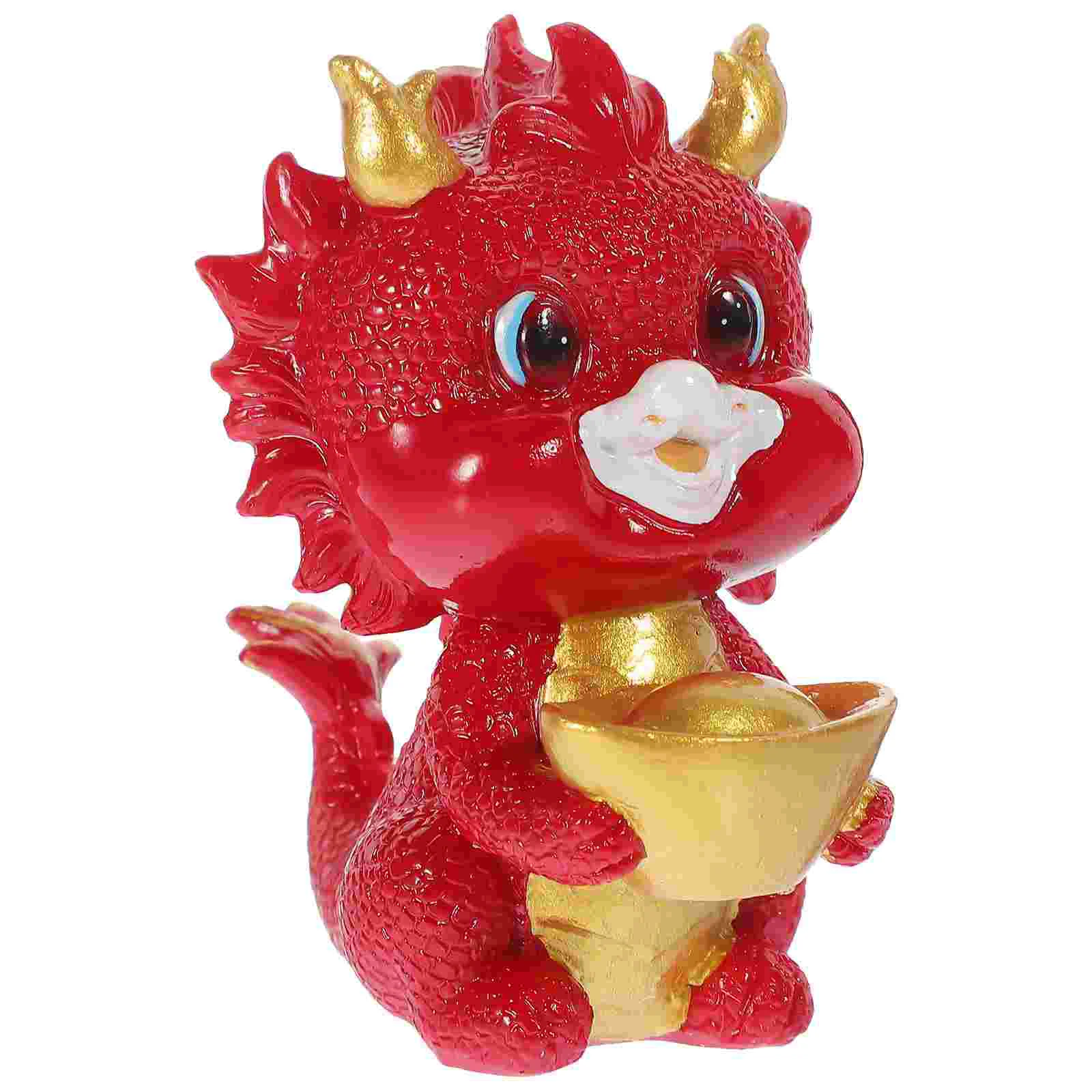 

Dragon Ornament The Zodiac Statue Trinkets גלגל המזלות Resin Animal Decor Chinese Statues