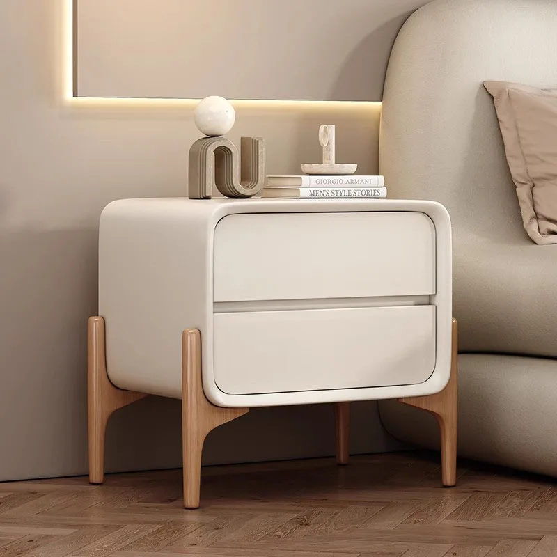 

Storage Bedroom Bedside Table Wood Modern Nordic Style Vintage Minimalistic Bedside Table Organiser Szafka Nocna Night Stand