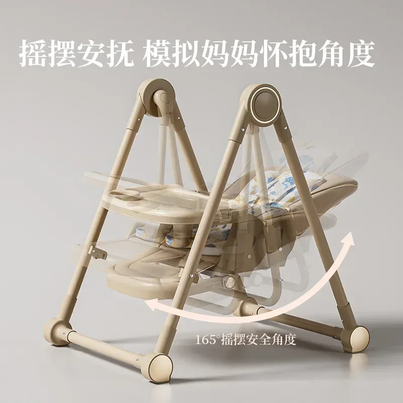 Baby High Chair Foldable Toddler Kids Dining Table 2-in-1 Multifunctional Rocking Chair