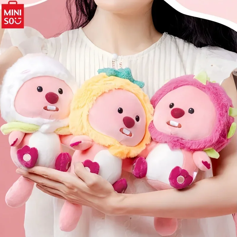 

Miniso Loopy Series Plush Toy Fruit Detachable Headgear Doll Kawaii Anime Birthday Gift Toy Bedroom Sofa Pillow