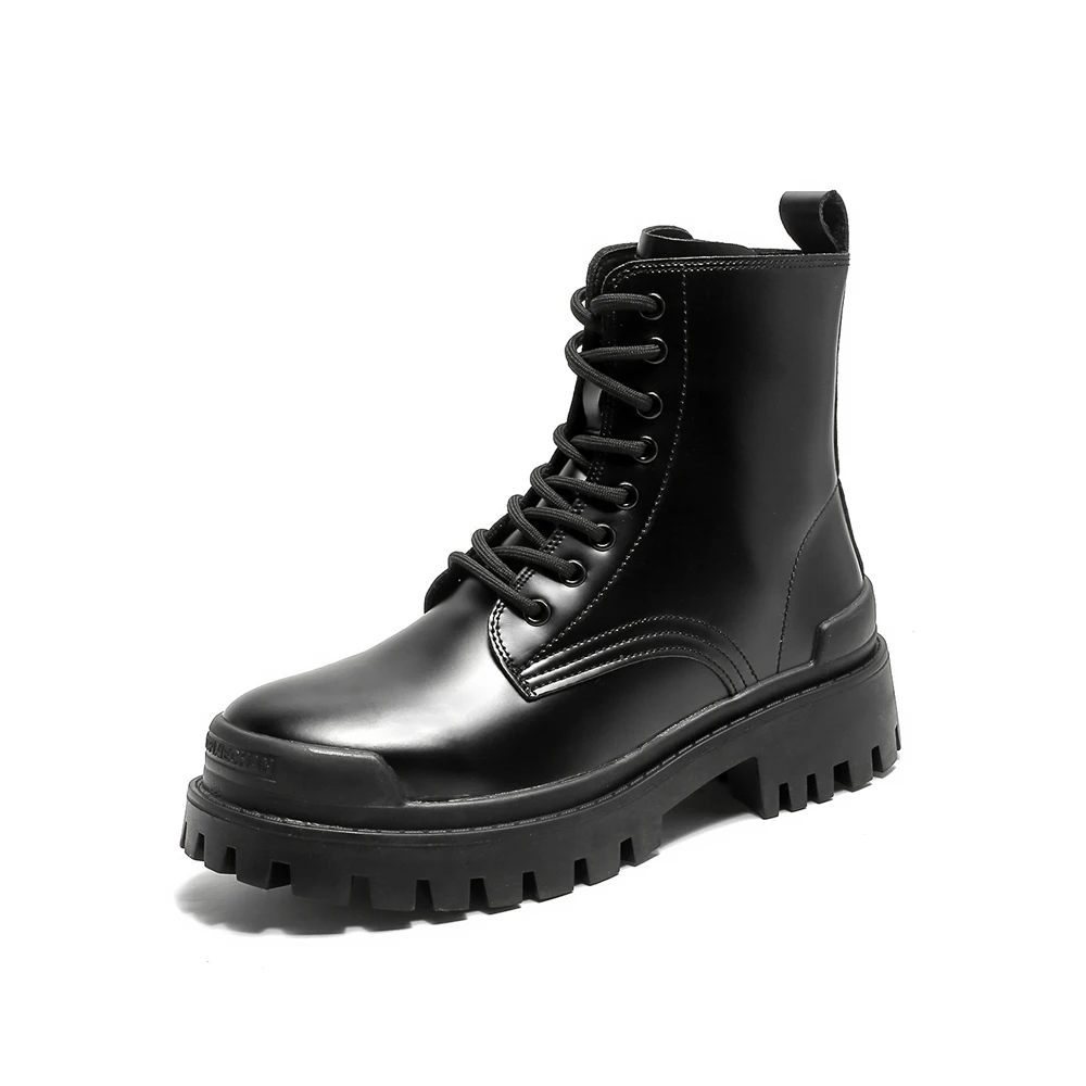 

Leather And Nylon Fabric Booties Boots Shoes #nigo99675