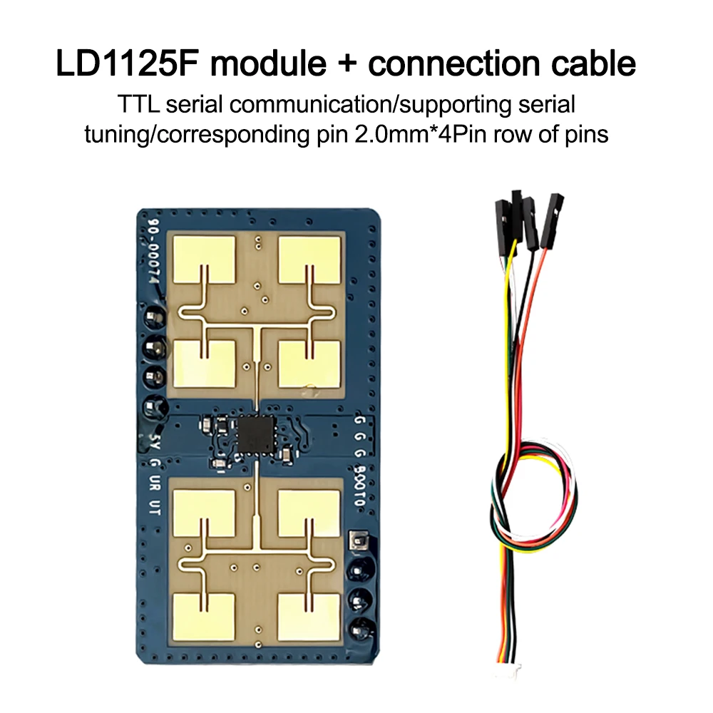 

HLK-LD1125H 24G mmWave FMCW Millimeter Wave Human Presence Status Radar Sensor Motion Detection Module High Sensitivity Cable