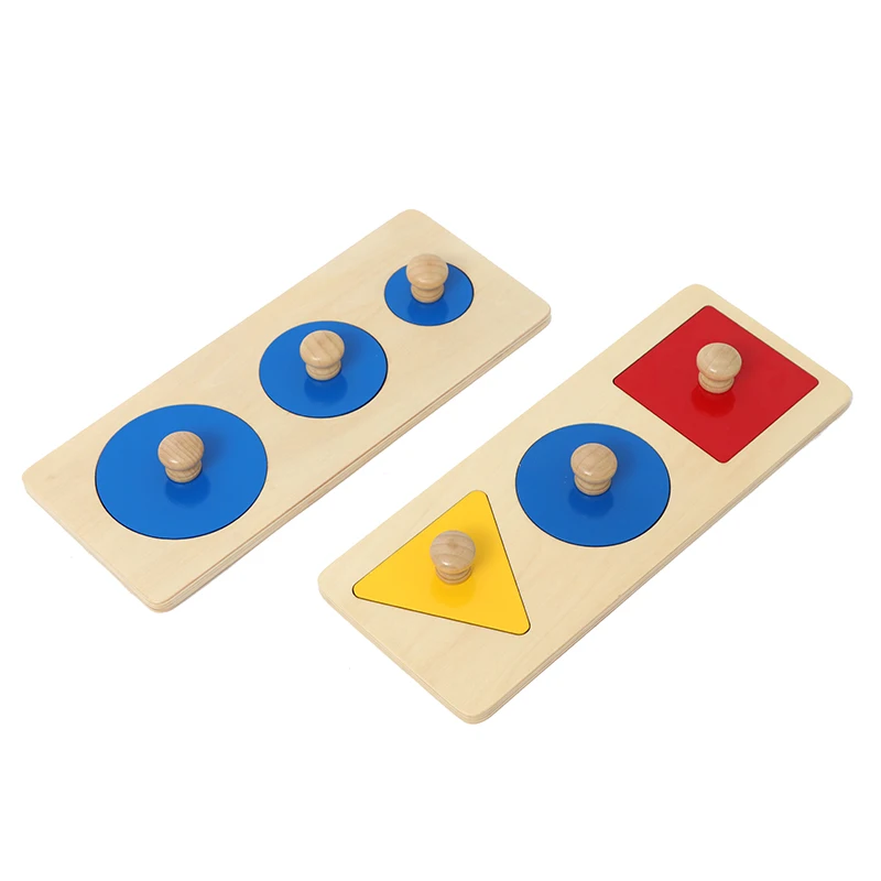

Baby Educational Toys Montessori Puzzles Board W/ Different Shape Size Infant Hand-Eye Coordination Game Early Learning Resource