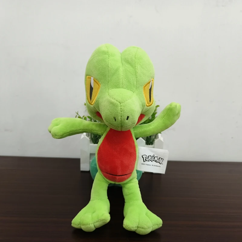 New TAKARA TOMY Treecko Plush Toys Doll Pokemom Soft Stuffed Animals Dolls for Kids Children Birthday Gifts takara tomy tomia diecast alloy car scene assembled parking lot boy toy gifts city police department diecast