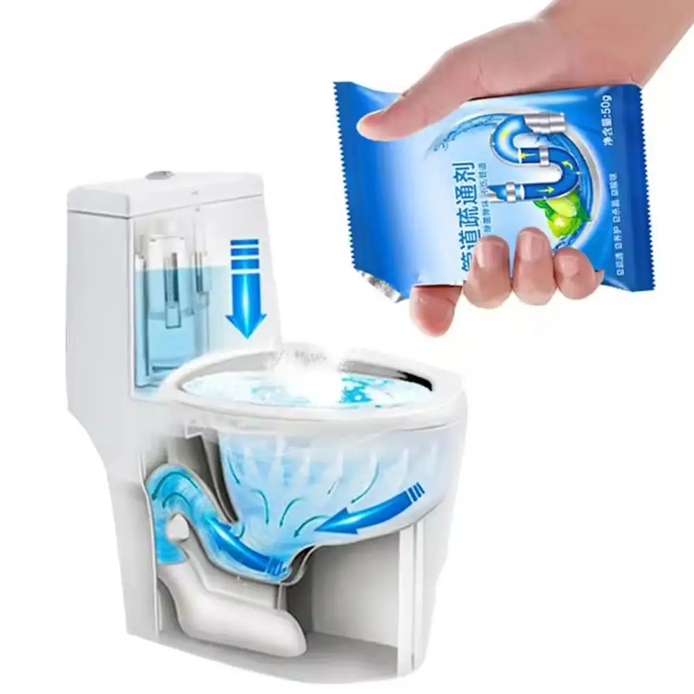 Powerful Pipeline Dredging Agent Powerful Kitchen Drain Household Pipe Sewer Deodorant Toilet Clogging 30G Supplies M5Z4