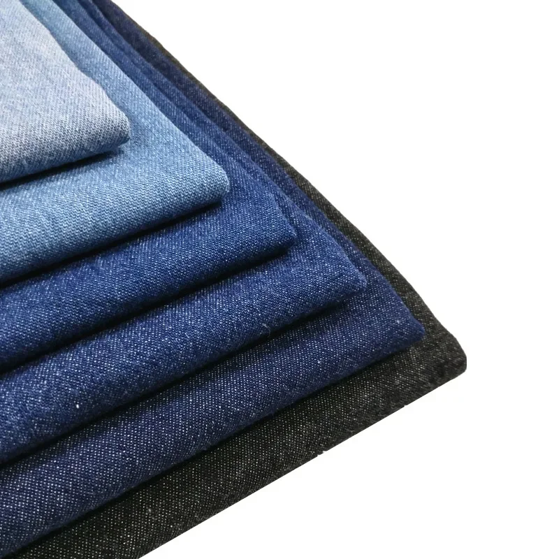 Pure Cotton 200gsm Washed Plain Weave 16oz Denim Fabric for Children's Clothing Bags Shoes And Hats Customizable Jeans Material