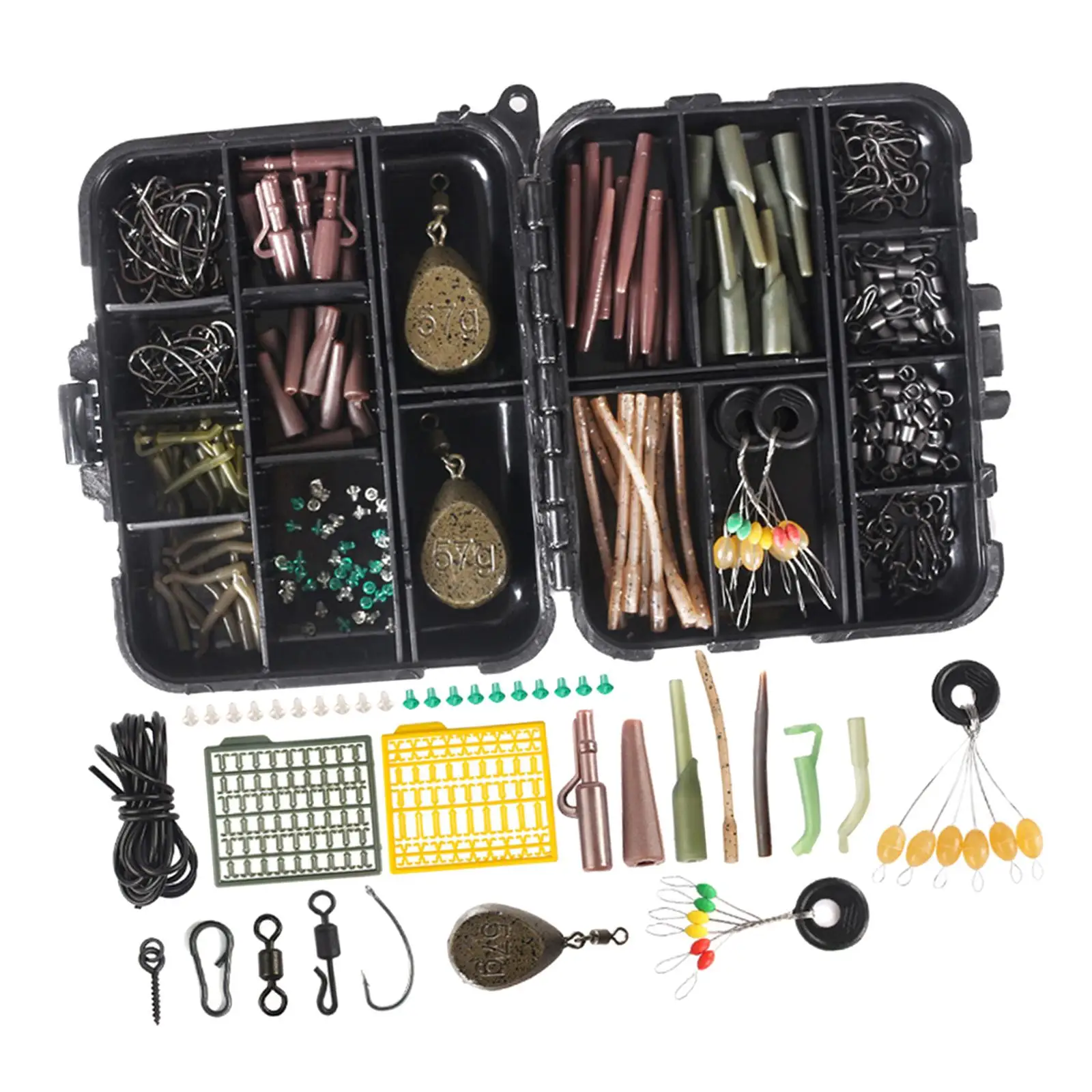 Fishing Accessories Set Fishing Tackle with Portable Case Carp Fishing  Terminal Tackle Box Jig Hooks for Freshwater Saltwater - AliExpress