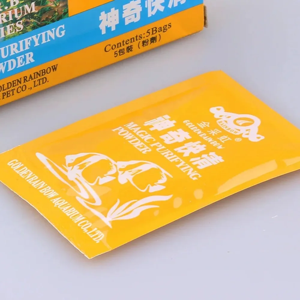 5 pcs Healthy Fish Tank Purifying Powder Reduces the Need Removes Odor Purifying Accessories Tank Water Cleaner