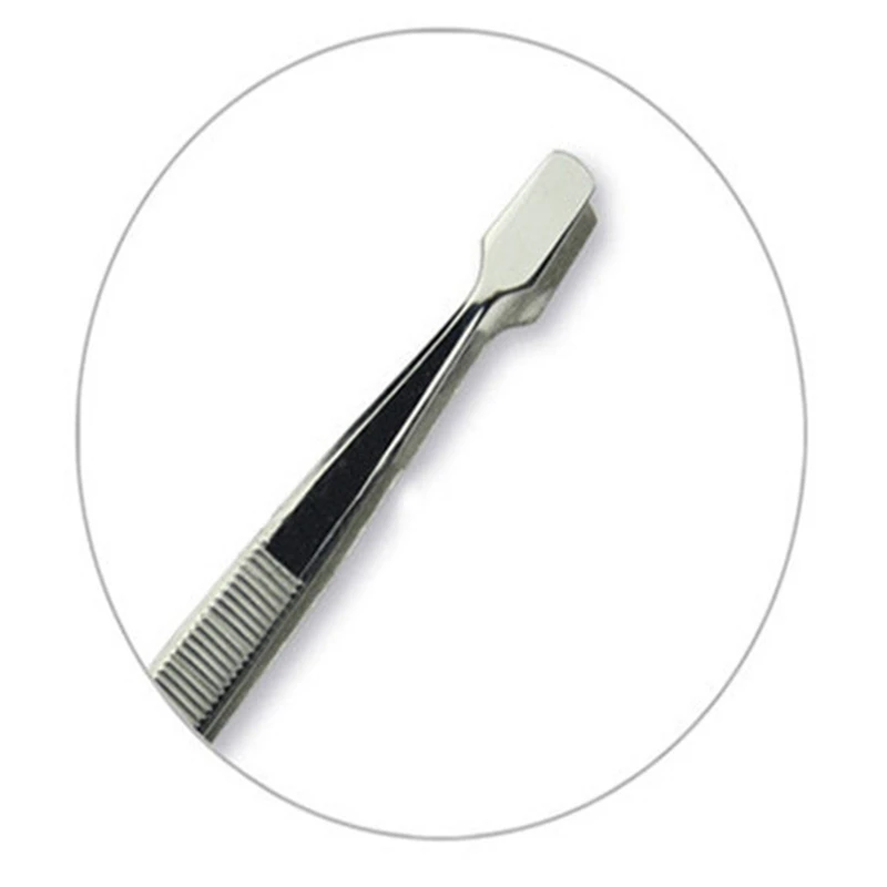 94PD Stamp Tweezers Philately Stamp Collecting Tools Stainless Steel Flat Paddle End Style Anti-Slip Tweezers for stamps