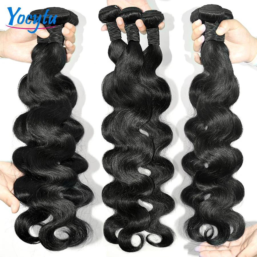 YOCYTU Body Wave Bundles Brazilian Weave Human Hair Bundles 26 26 26 Inch Body Wave Bundles Free Shipping With 1-3 Days Delivery