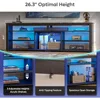 70 Inch TV Stand, Tall LED Entertainment Center for 70/75/80 inch TV, Gaming TV Cabinet with Storage for PS5, Modern TV Console 6