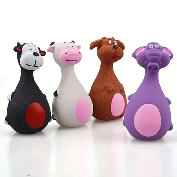 Brinquedos mastigáveis de borracha macia para cães Squeaky Interactive, Jogos de Jogando Bonito e Divertido, Adequado para Cães de Pequeno e Médio Porte 1