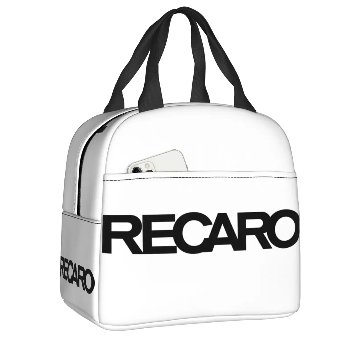

Сумка для ланча с логотипом Recaros на заказ, мужская и женская теплая Термосумка, изолированный Ланч-бокс для студентов и школ
