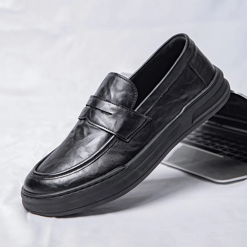 

Classic Men loafers slip on Casual Penny Loafers Driving Shoes Fashion Male genuine Leather Shoes Men Lazy Dress Shoes men