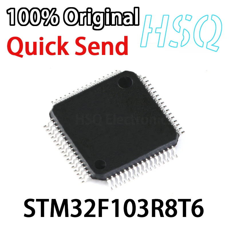 Микроконтроллер STM32F103R8T6 STM32F103 LQFP64 микроконтроллер stm32f101 stm32f101r8 stm32f101r8t6 lqfp64 10 шт лот микроконтроллер с новым пятном