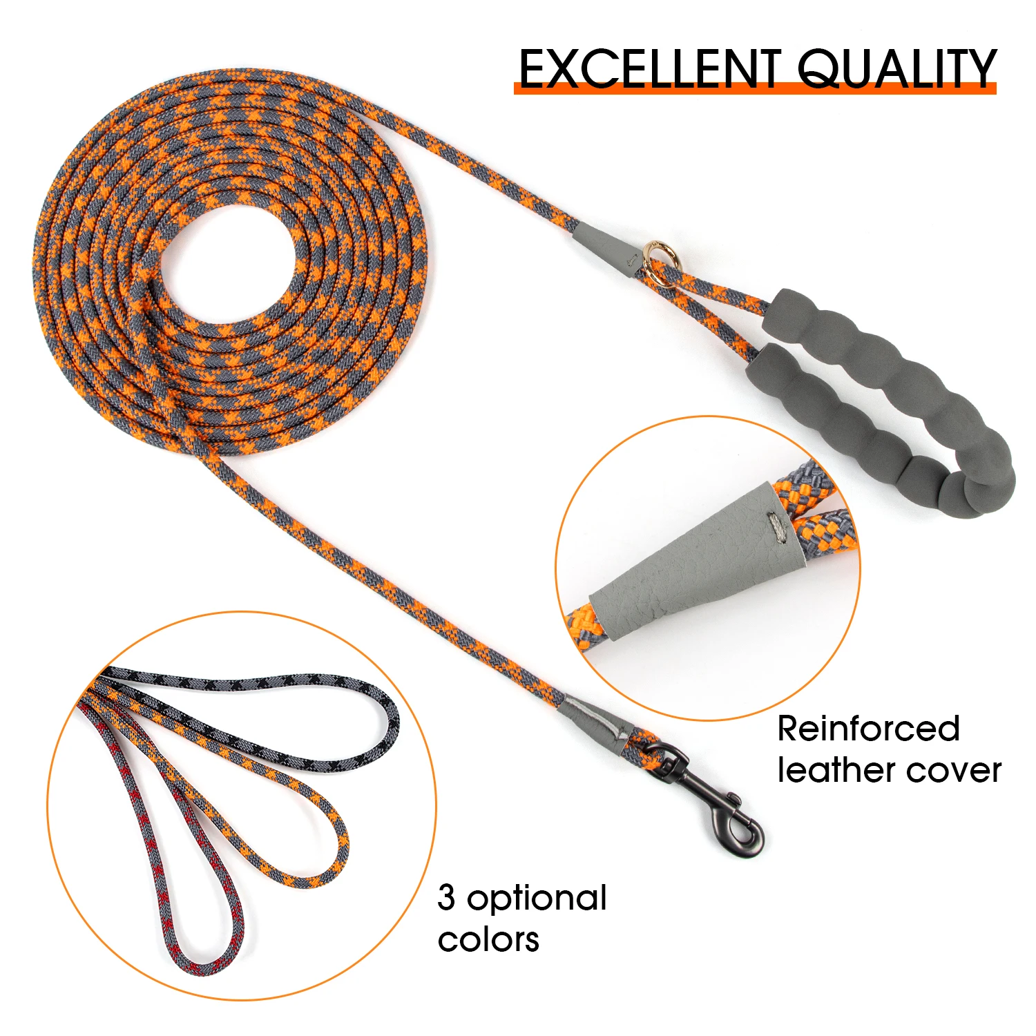 1.2M 1.8M 3M 5M Reflective Long Dog Leash 5