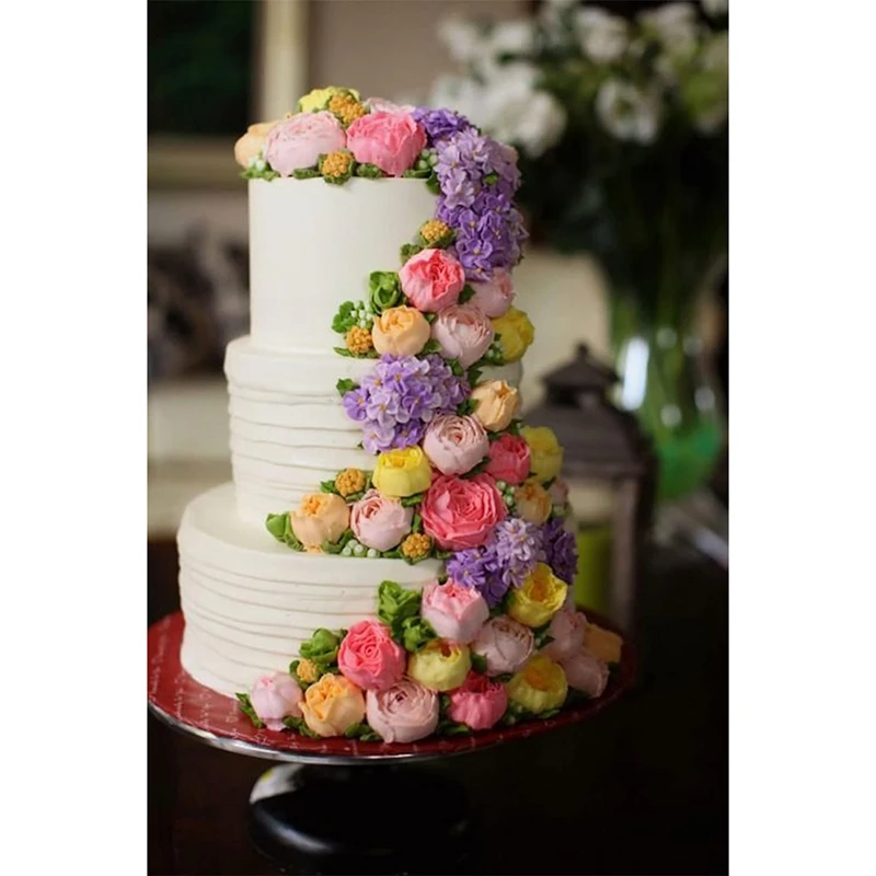 A25F-Acrylic Round Cake Disk Set,Acrylic Cake Discs Set,Comb Scrapers,Dowel Rods,Icing Scraper,Acrylic Scraper Smoother