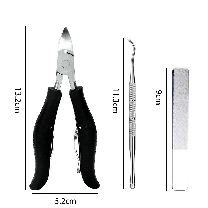 Toenail Cutters Nail Clippers Pedicure Manicure Tools Thick Nails Ingrown Toenails Scissors Foot Care Stainless Steel Sharp